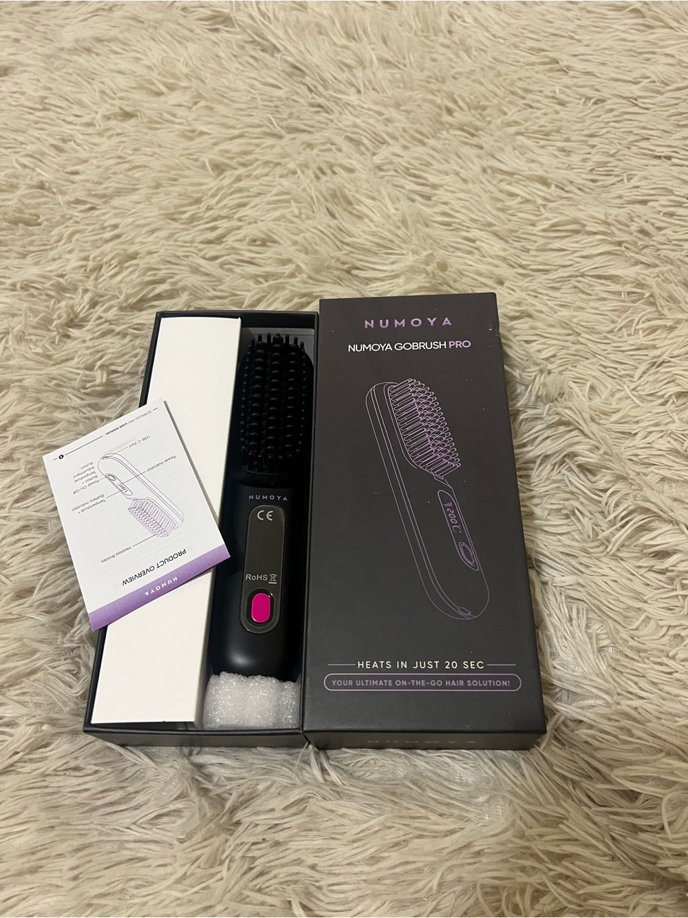 Hair straightening brush